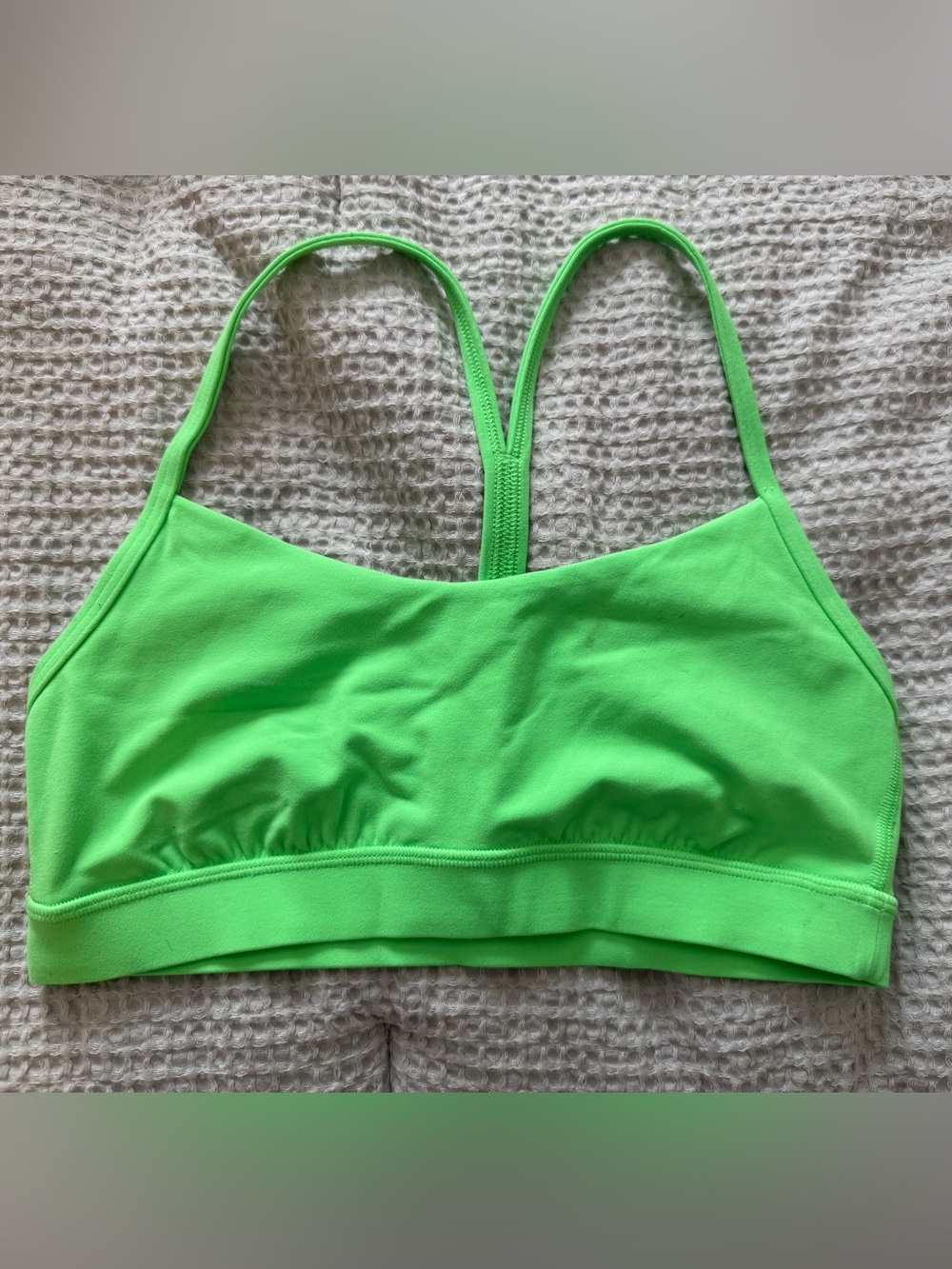 lululemon athletica Neon Lime Slim-Strap Sports Bra Top